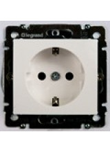 Legrand Valena Розетка с заземлением со шторкой Белый 774421