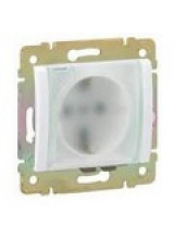 Legrand Valena Розетка с крышкой, со шторками IP44 белый 774220