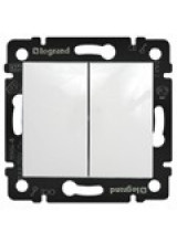 Legrand Valena Переключатель проходной двухклавишный белый 774408
