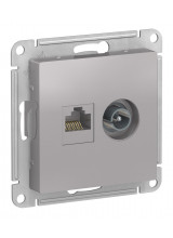 AtlasDesign Алюминий Розетка TV+RJ45 кат.5E