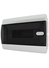 TEKFOR Корпус пластиковый встраиваемый ЩРВ-П-12 IP41 черная прозрачная дверь IEK TF5-KP12-V-12-41-K01-K03 IEK