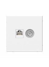 ArtGallery Белый Розетка двойная ТВ + компьютерная RJ45, кат. 5Е