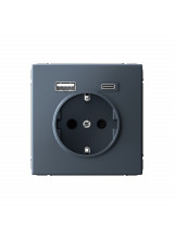 ArtGallery Грифель Розетка 16А с 2 USB A+C, 5В/2,4А/3,0А, 2х5В/1,5А, механизм