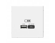 ArtGallery Лотос USB Розетка A + тип-C 45Вт высокоскор.заряд. QC, PD, механизм